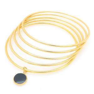 Stainless Steel Gold-plating Bangle - KB205971-TLA