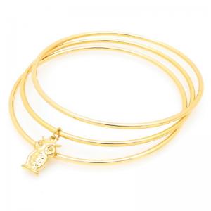 Stainless Steel Gold-plating Bangle - KB205972-TLA