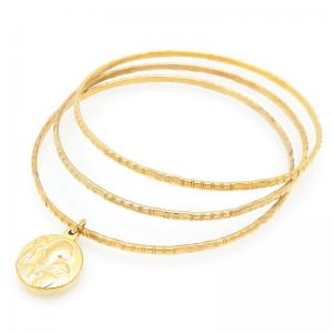 Stainless Steel Gold-plating Bangle - KB205973-TLA
