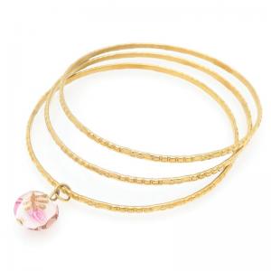 Stainless Steel Gold-plating Bangle - KB205976-TLA