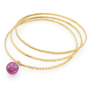 Stainless Steel Gold-plating Bangle - KB205977-TLA