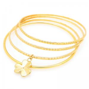 Stainless Steel Gold-plating Bangle - KB205978-TLA