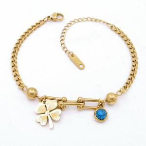 Stainless Steel Gold-plating Bracelet - KB205997-AQ