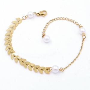 Stainless Steel Gold-plating Bracelet - KB205999-AQ