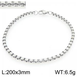 Stainless Steel Square Pearl Bracelet Lobster Clasp Trend Jewelry - KB206190-Z