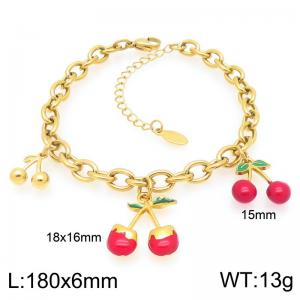 Fashionable ins Feng Shui Fruit Wind Multi accessory Stainless Steel Bracelet - KB206212-Z