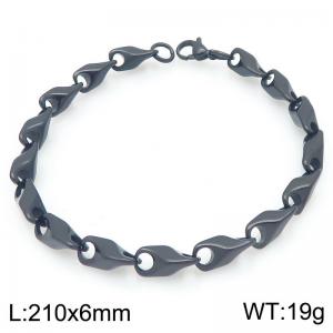 Black Streamline Fashion Chain Bracelet - KB206227-ZCG