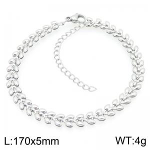 Silver Elegant Stainless Steel Bracelet - KB206254-ZJZL