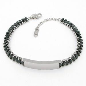 Stainless Steel Stone Bracelet - KB206324-HR