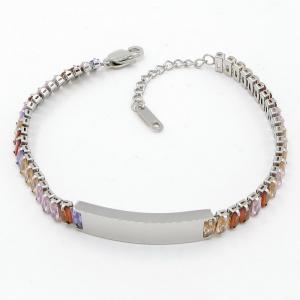 Stainless Steel Stone Bracelet - KB206325-HR
