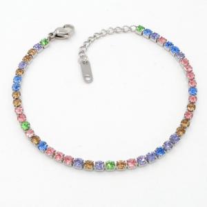 Stainless Steel Stone Bracelet - KB206333-HR