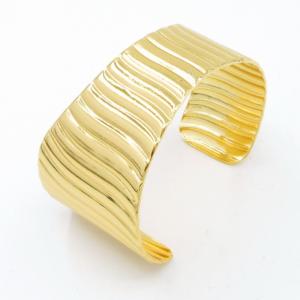 Stainless Steel Gold-plating Bangle - KB206387-SP