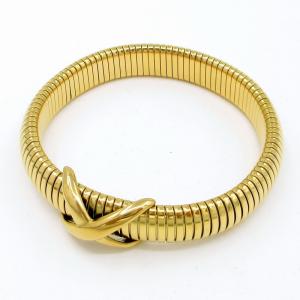 Stainless Steel Gold-plating Bangle - KB206392-SP