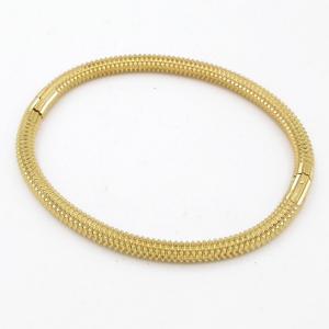 Stainless Steel Gold-plating Bangle - KB206393-SP
