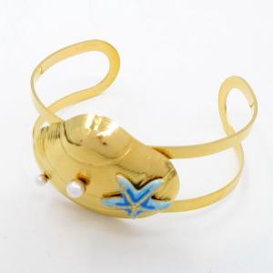 Stainless Steel Gold-plating Bangle - KB206409-SP