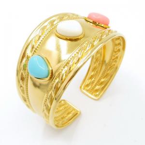 Stainless Steel Gold-plating Bangle - KB206410-SP
