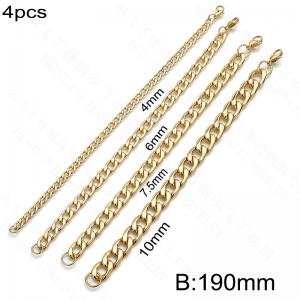Stainless Steel Gold-plating Bracelet - KB206437-Z