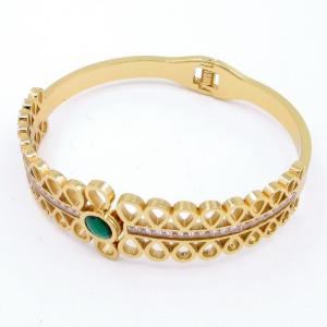 Stainless Steel Gold-plating Bangle - KB206592-WH
