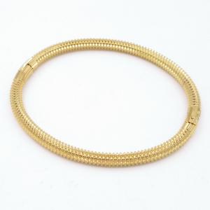 Stainless Steel Gold-plating Bangle - KB206622-WH