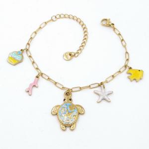 Stainless Steel Gold-plating Bracelet - KB206626-HM