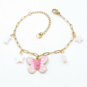 Stainless Steel Gold-plating Bracelet - KB206627-HM