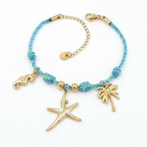 Stainless Steel Gold-plating Bracelet - KB206629-HM