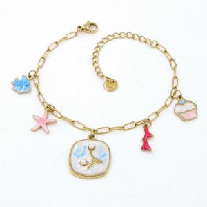 Stainless Steel Gold-plating Bracelet - KB206630-HM
