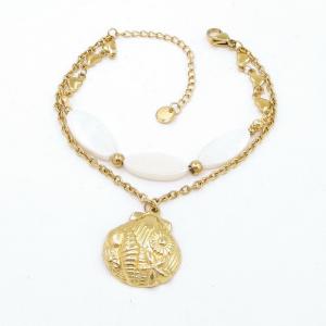 Stainless Steel Gold-plating Bracelet - KB206638-HM