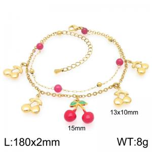Stainless Steel Gold-plating Bracelet - KB206699-Z
