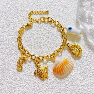 Stainless Steel Gold-plating Bracelet - KB206894-SXSJ