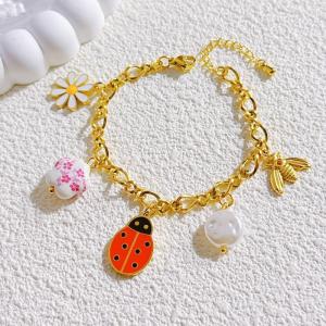 Stainless Steel Gold-plating Bracelet - KB206897-SXSJ