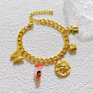 Stainless Steel Gold-plating Bracelet - KB206898-SXSJ