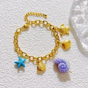 Stainless Steel Gold-plating Bracelet - KB206899-SXSJ