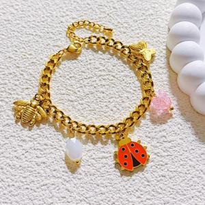 Stainless Steel Gold-plating Bracelet - KB206900-SXSJ