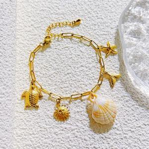 Stainless Steel Gold-plating Bracelet - KB206903-SXSJ