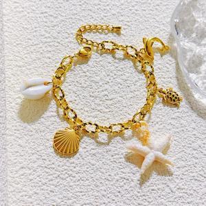 Stainless Steel Gold-plating Bracelet - KB206904-SXSJ