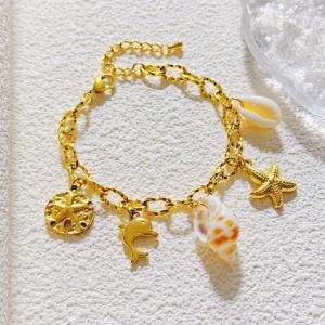 Stainless Steel Gold-plating Bracelet - KB206906-SXSJ