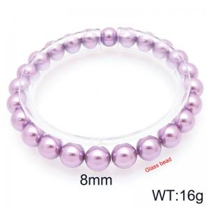 Ladies' Purple Shell Pearl Bracelet - KB207017-Z