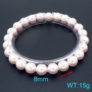 Ladies' Pink Shell Pearl Bracelet Gift - KB207026-Z