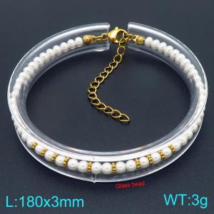 3mm Ladies' White Shell Pearl Bracelet Gift - KB207028-Z