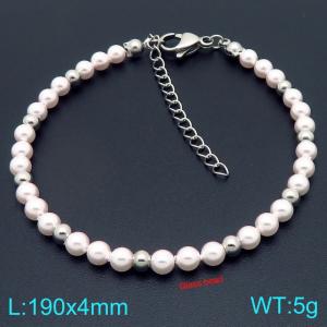 Ladies' Shell Pearl Stainless Steel Silver Bracelet Gift - KB207030-Z