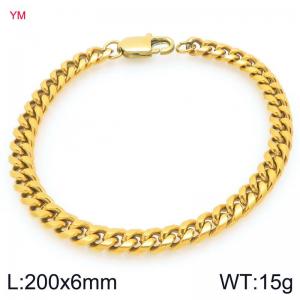 Stainless Steel Gold-plating Bracelet - KB207079-ZZ