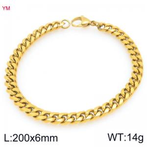 Stainless Steel Gold-plating Bracelet - KB207080-ZZ