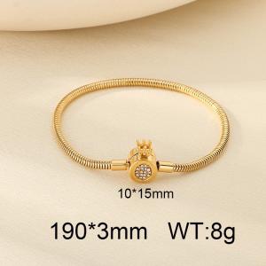 Stainless Steel Gold-plating Bracelet - KB207082-CALY