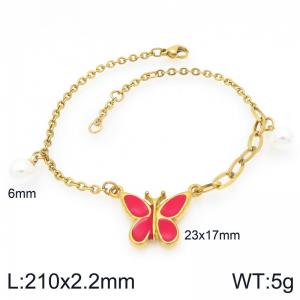 Fashionable and personalized stainless steel butterfly bracelet - KB207546-Z