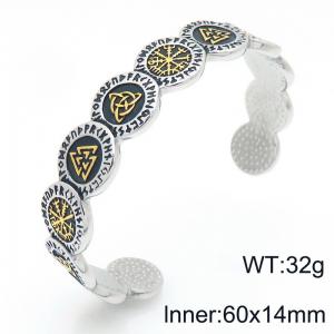 Stainless Steel Gold-plating Bangle - KB207553-MZOZ