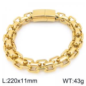 Stainless Steel Gold-plating Bracelet - KB207557-ZCG