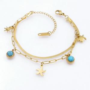 Stainless Steel Gold-plating Bracelet - KB207717-SP
