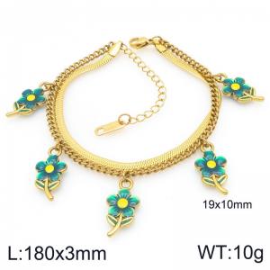 Stainless Steel Gold-plating Bracelet - KB207916-Z