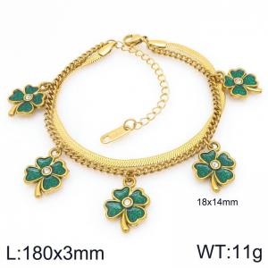 Stainless Steel Gold-plating Bracelet - KB207918-Z